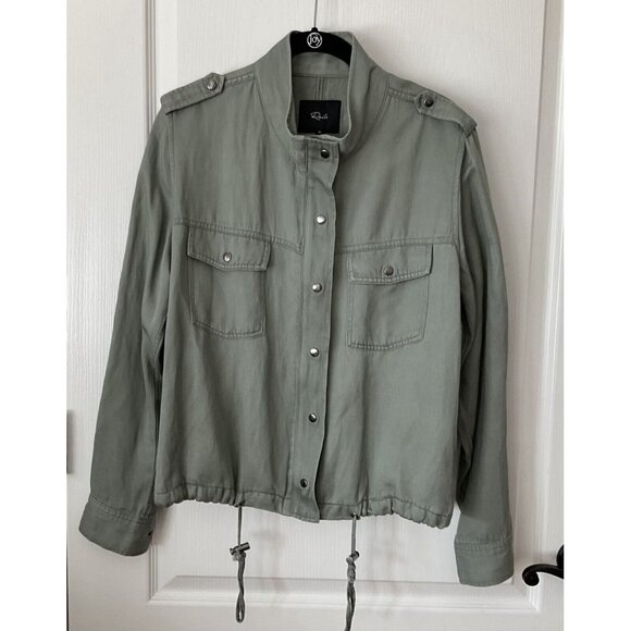 RAILS Women's Collins Sage Green Utility Jacket, Size Small Linen Blend - Picture 1 of 16